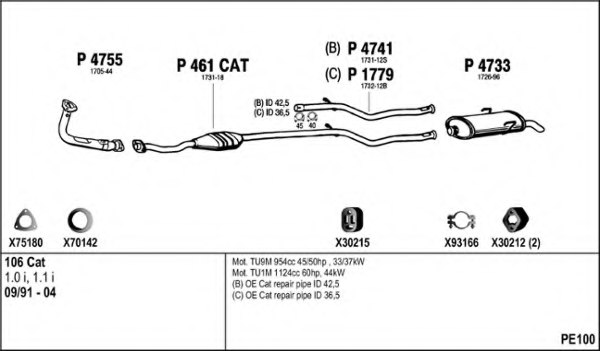 FENNO PE100 Exhaust System